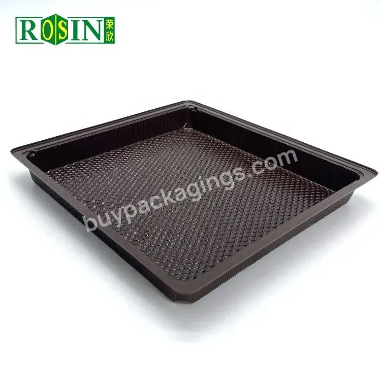 Custom Square Brown Plastic Blister Chocolate Bulk Truffle Inner Tray For Chocolate Service Tray