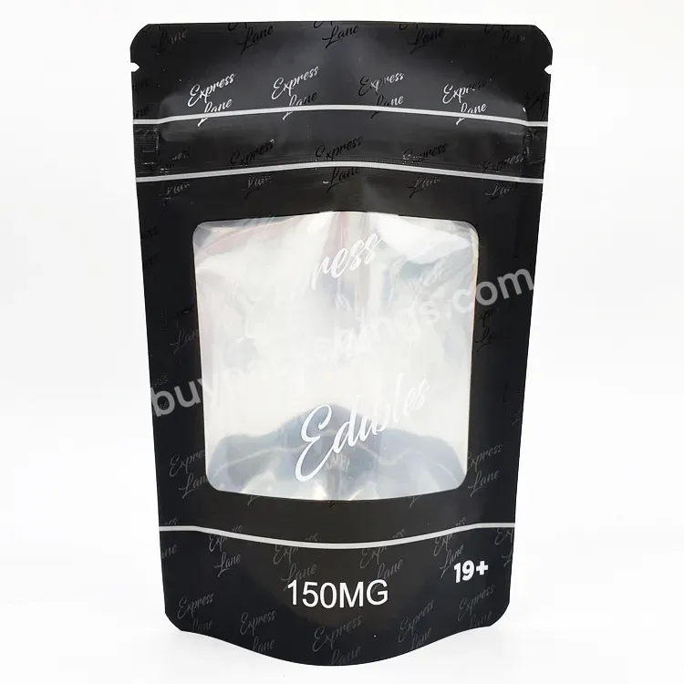 Custom Stand Up Food Smell Proof Pouch Zipper Mylar Bag Package Pouch Packaging Flexible Pouch Mylar Bag With Window