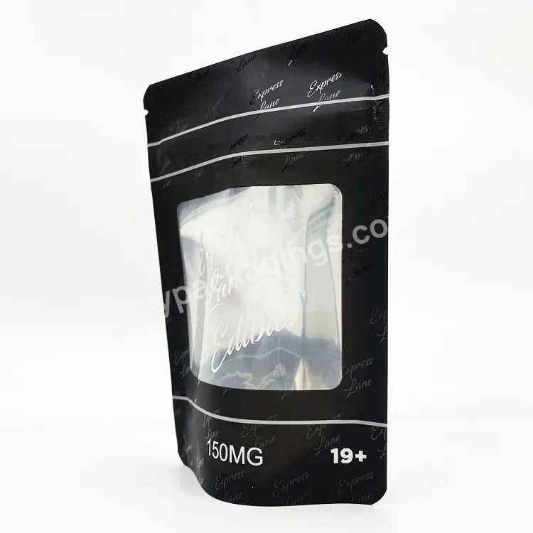 Custom Stand Up Food Smell Proof Pouch Zipper Mylar Bag Package Pouch Packaging Flexible Pouch Mylar Bag With Window