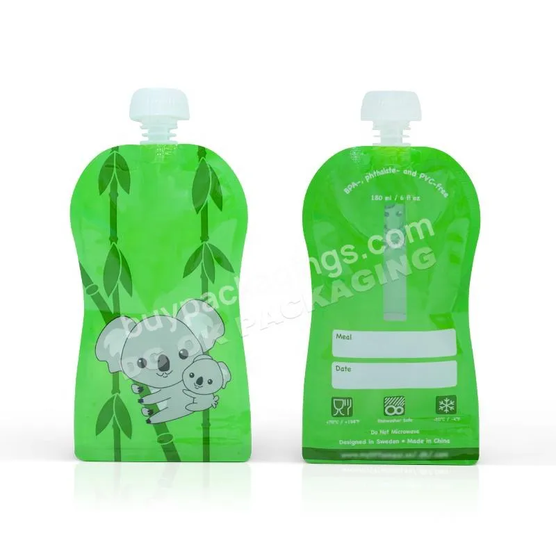 Custom Stand Up Spout Biocustomized Logo Clear Reusable Plastic Jelly Packaging Bags For Drinks Juce Packing Stand Up Bag Pouch
