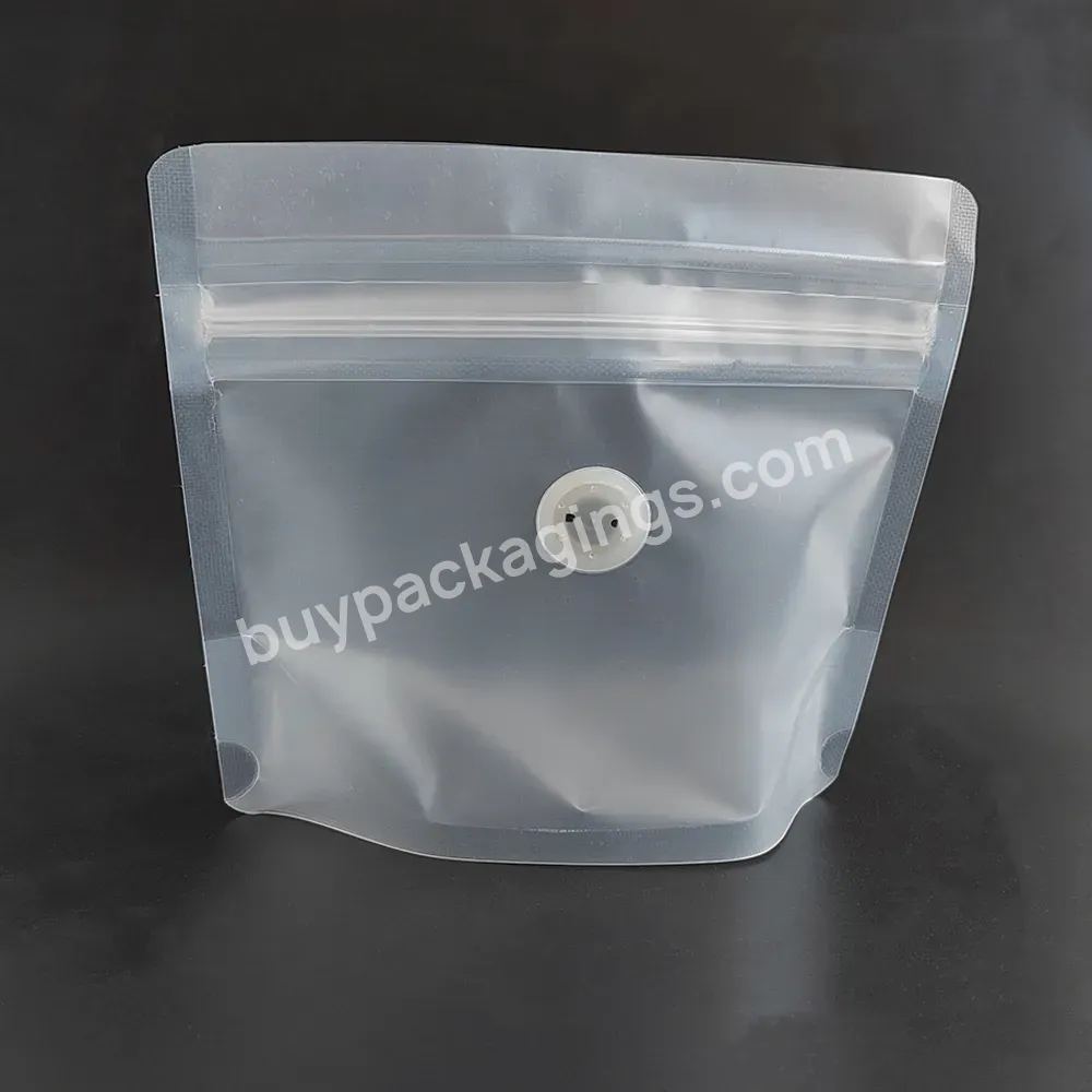 Custom Stand Up Zip Lock Clear Bag Coffee Valve Packaging Bags With Zipper