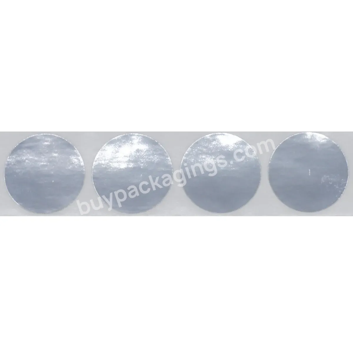 Custom Sticker Manufacture Adhesive Pvc Silver Foil Label Stickers Metal Circle Label Sticker