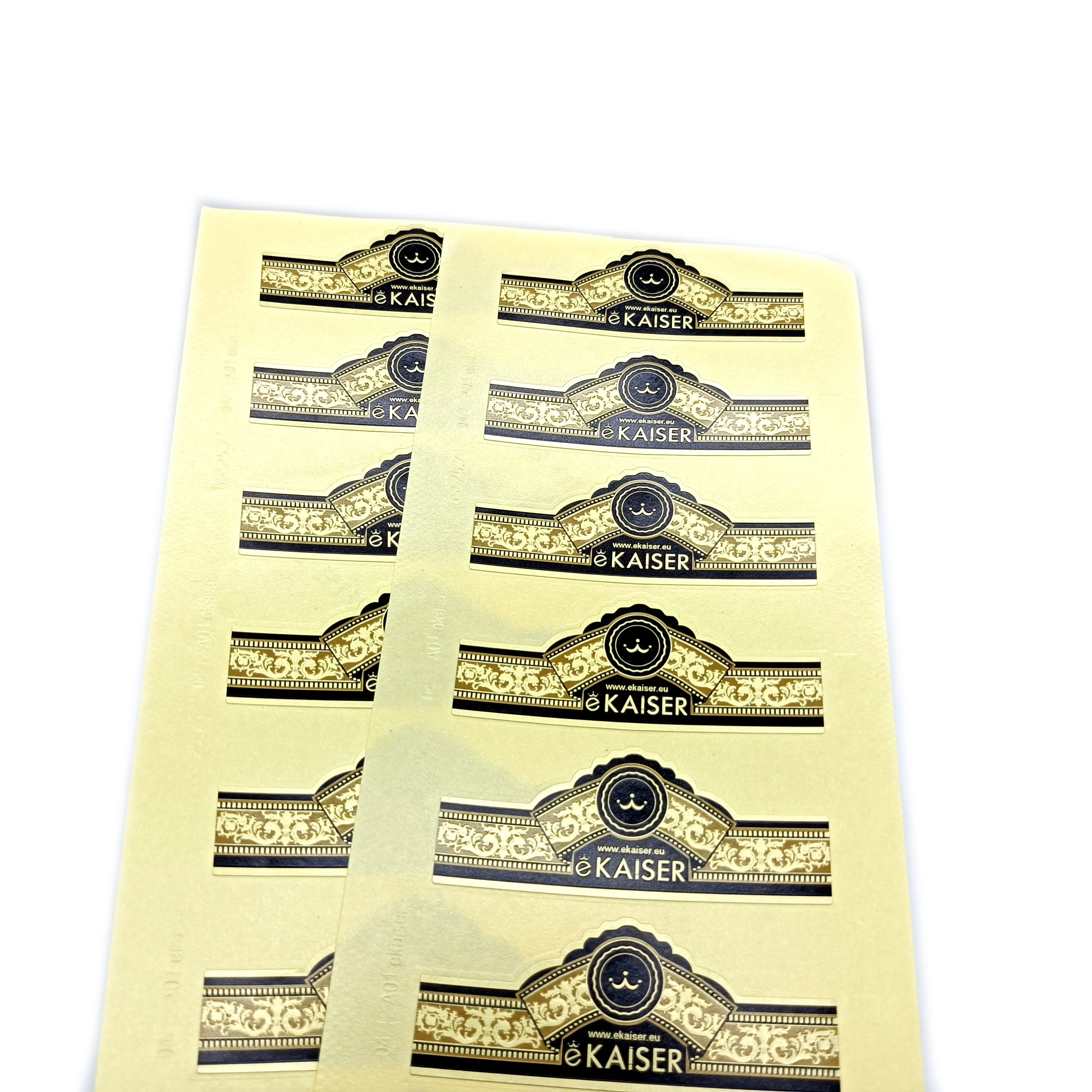 Custom Stickers Printing Cigar Ring Customize Cigar Labels Silver Vinyl Cigar Bands Gold Foil Label Embossed