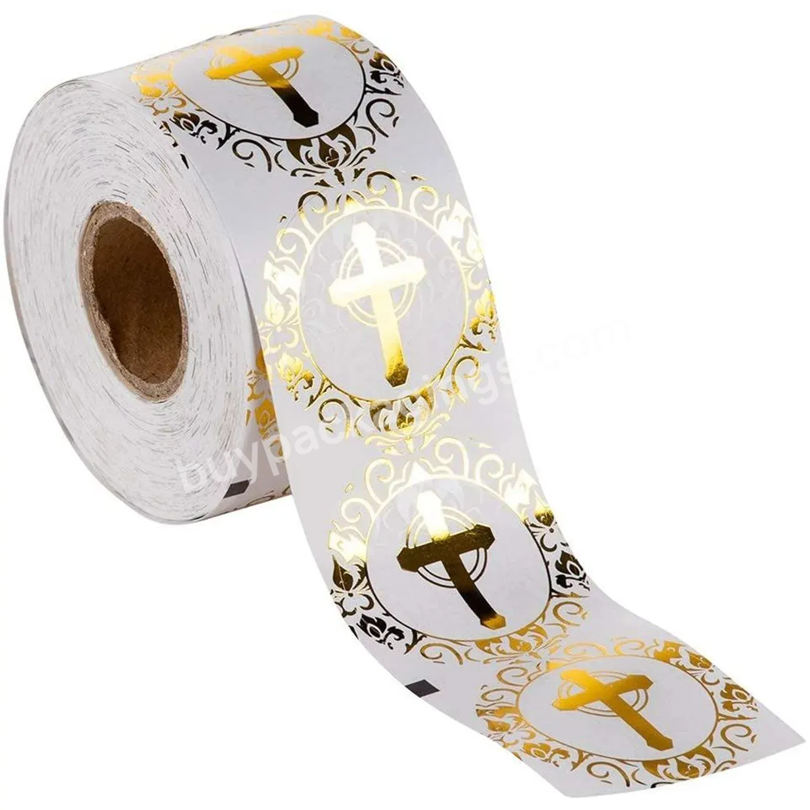 Custom Stickers Waterproof Vinyl Adhesive Gold Foil Labels Stickers For Envelope