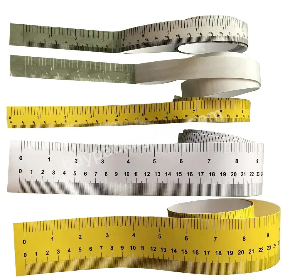 Custom Sticky Scale Cm Inch Self Adhesive Measurement Tape Vinyl Paper Ruler Waterproof 100cm/40inch 150cm/ 59inch