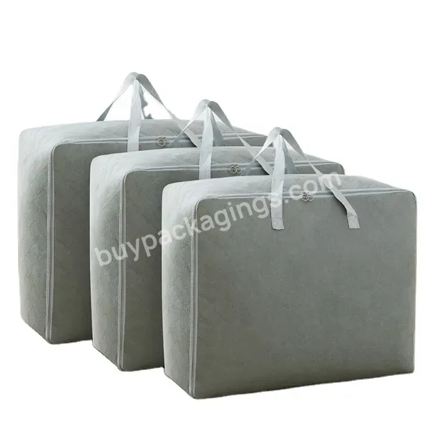 Custom Storage Pillow Bag Non Woven /plastic Bedding Bag With Zipper