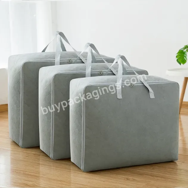 Custom Storage Pillow Bag Non Woven /plastic Bedding Bag With Zipper