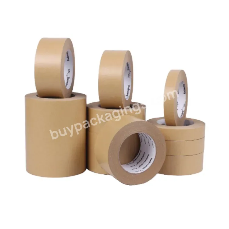 Custom Strong Sticky Brown Self Adhesive Kraft Paper Packaging Sealing Tape