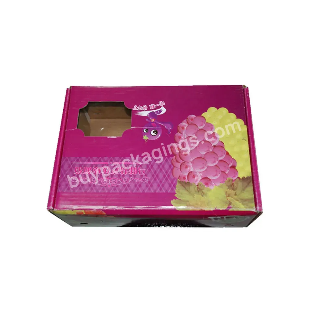 Custom Structure Wholesale Corrugated Box For Grapes Packing
