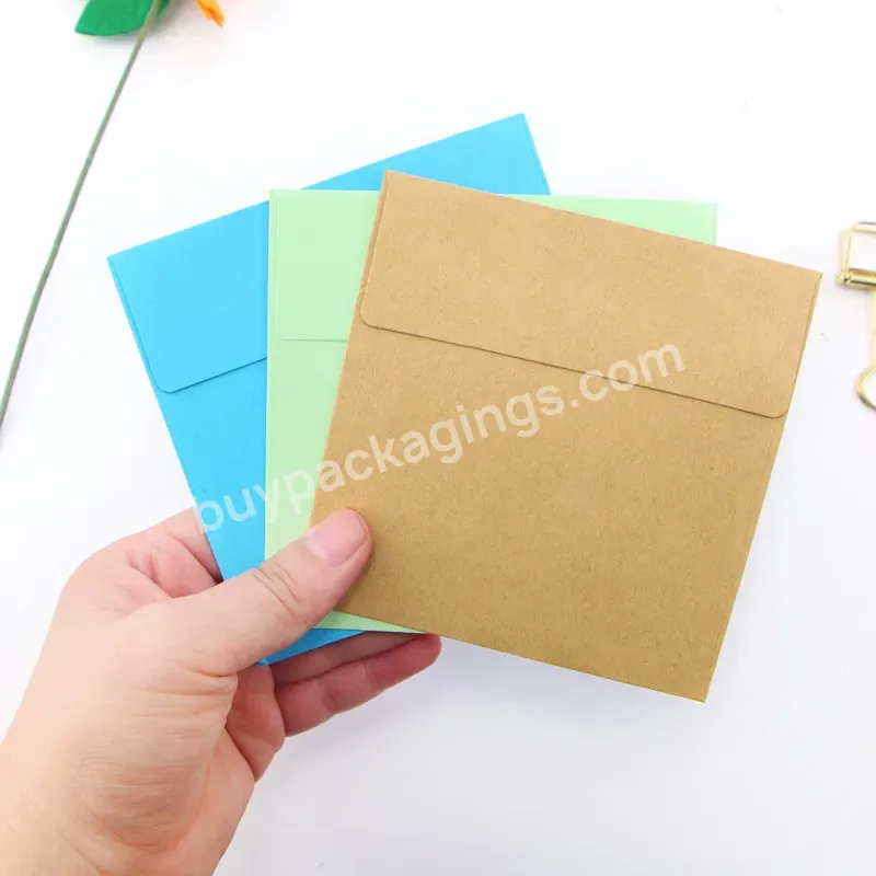 Custom Style Shaped A6 C6 A7 Business Mini Small Colorful Kraft Wedding Invitation Paper Gift Envelope