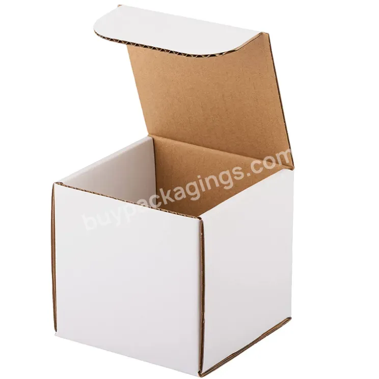 Custom Style White Corrugated Tuck Box For Business Foldable Paper Gift Boxes Cardboard Packaging Box