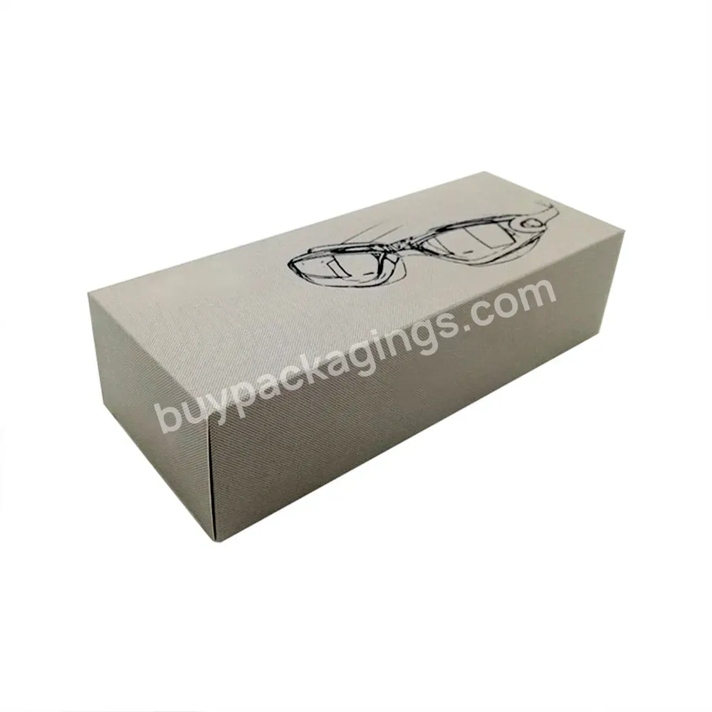 Custom Sunglasses Box Simple Foldable Case Eyeglass Gift Box Sunglasses Container Cardboard Boxes For Glasses Accessories