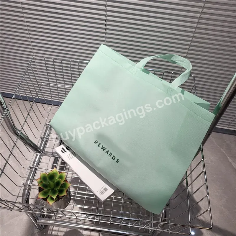 Custom Super Large Capacity Green Tote Bag One Shoulder Eco-friendly Bag Supermarket Shopping Non-woven Bag