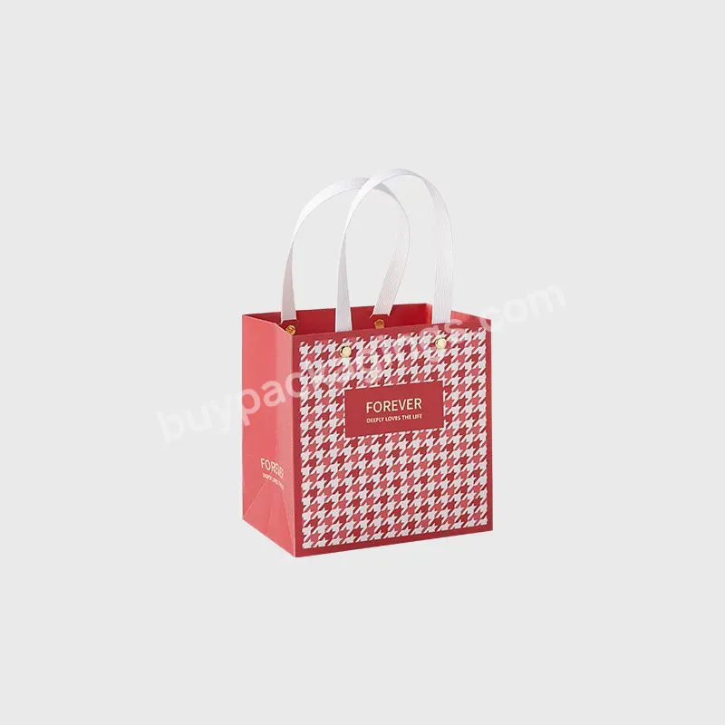 Custom Suppliers Printed Paper Packaging Wine Gift Gold Kraft Delivery Wedding Luxury Tote Bag With Logo Printed