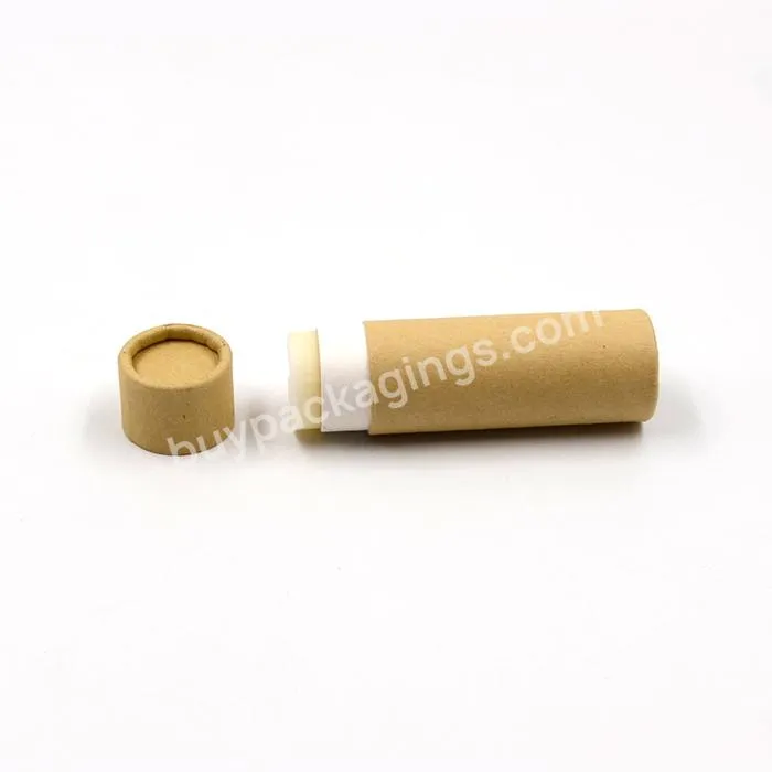 Custom Sustainable Eco Friendly Deodorant Stick Container Cosmetic Packaging Paper Tube for Organic Lip balm