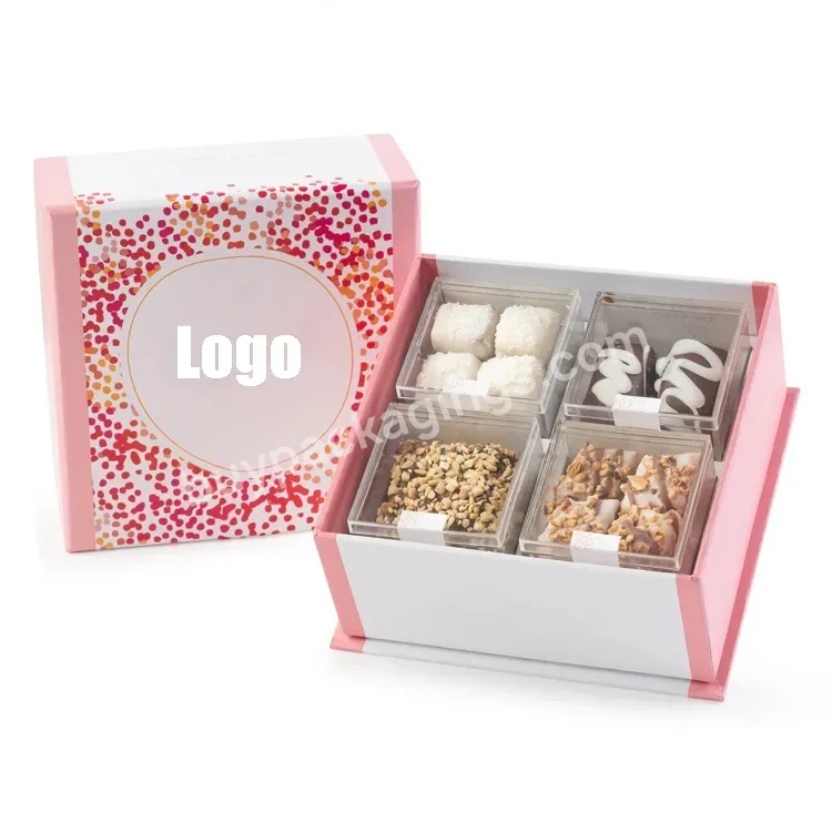 Custom Sweet Candy Gift Packaging Chocolate Box With Clear Pvc Window