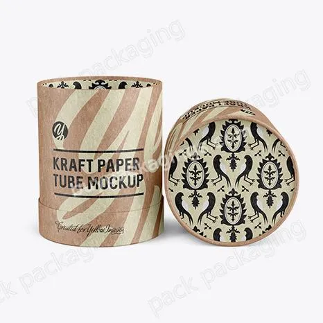 Custom Tea Coffee Cylinder Kraft Packaging Box Paper Tube