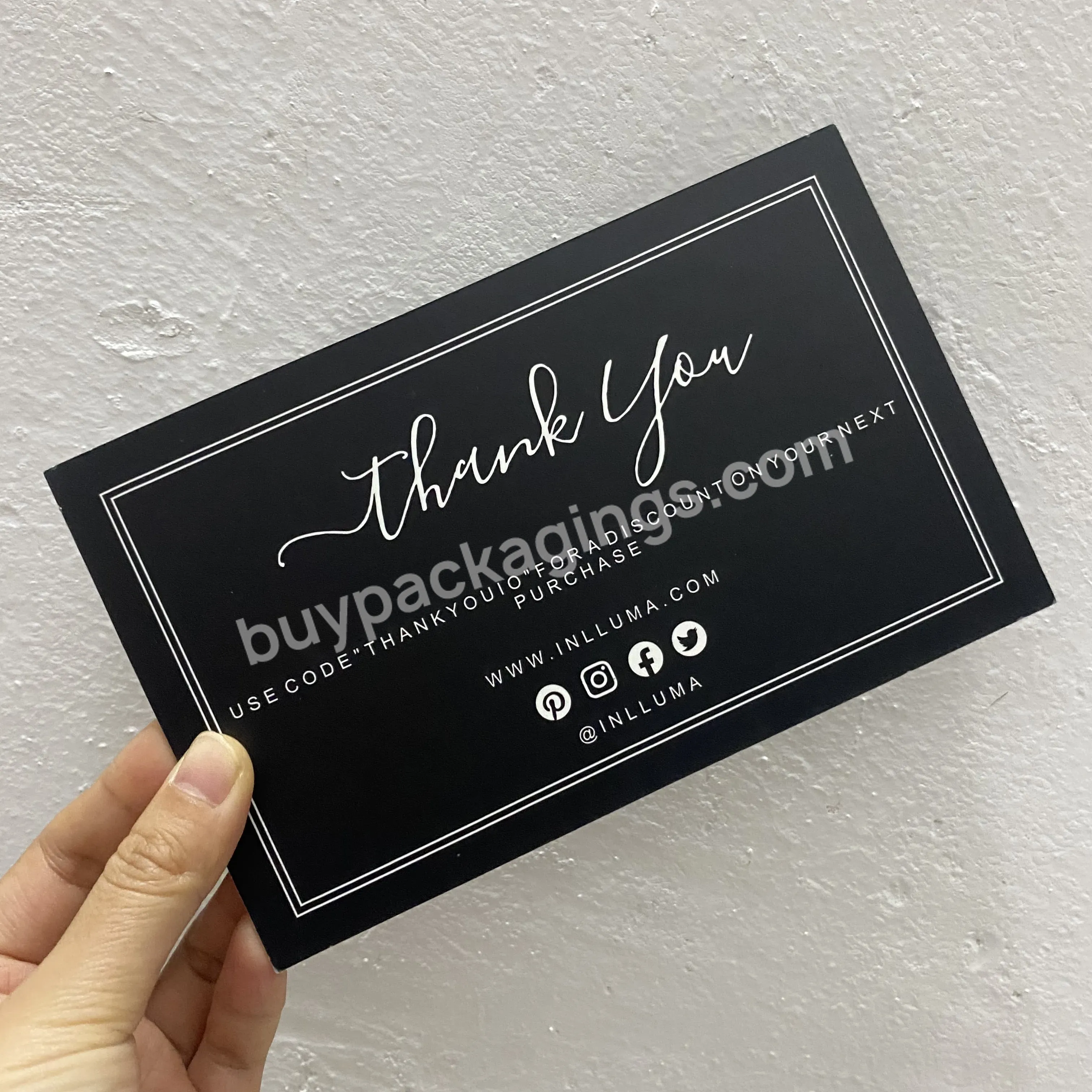 Custom Thank You Card For Buisness Thank You For Supporting My Small Business Card Thank You Business Cards