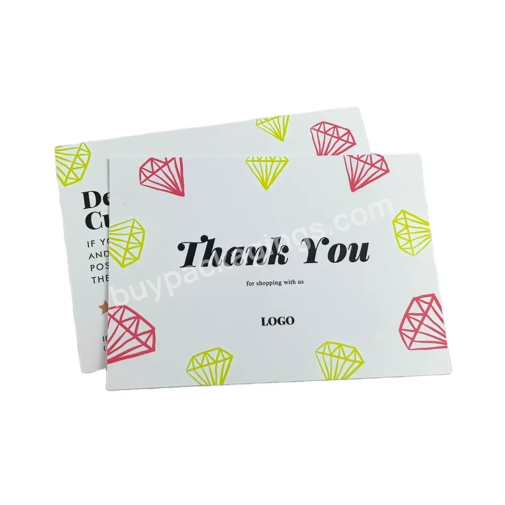 Custom Thank You Card For Businesses Greeting Card With Logo Thankyou Card Printing