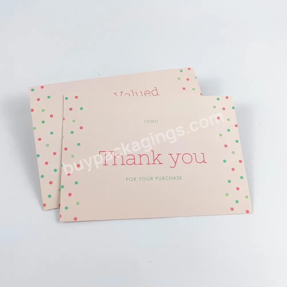 Custom Thank You Card For Businesses Greeting Card With Logo Thankyou Card Printing