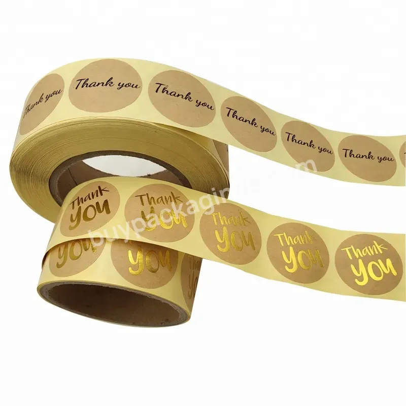 Custom Thank You Label Love Roll Sticker Glitter Round Sticker