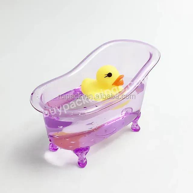 Custom Three Size Plastic Mini Bathtub Packing For Bathroom Products Plastic Gift Container