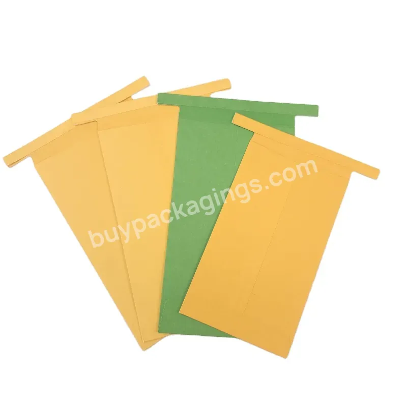 Custom Tin Tie Kraft Paper Envelope With Your Own Logo Emboss Tin Tie For Sample Packaging