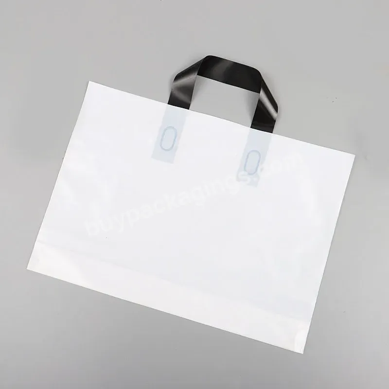 Custom Tote Pe Shopping Bag With Logo Packaging Shopping Pe Plastic Tote Bag Custom With Soft Loop Handle
