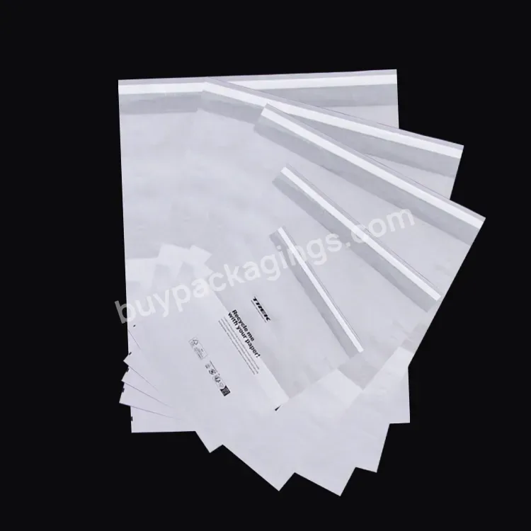 Custom Translucent Self Seal Recycle Small Clothing Packaging Mailer Envelope Eco Kraft Lined Coated Glassine Wax Paper Bag