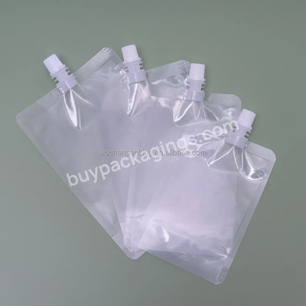 Custom Transparent Bag,Liquid Pouch Packaging,Stand Up Spout Pouch