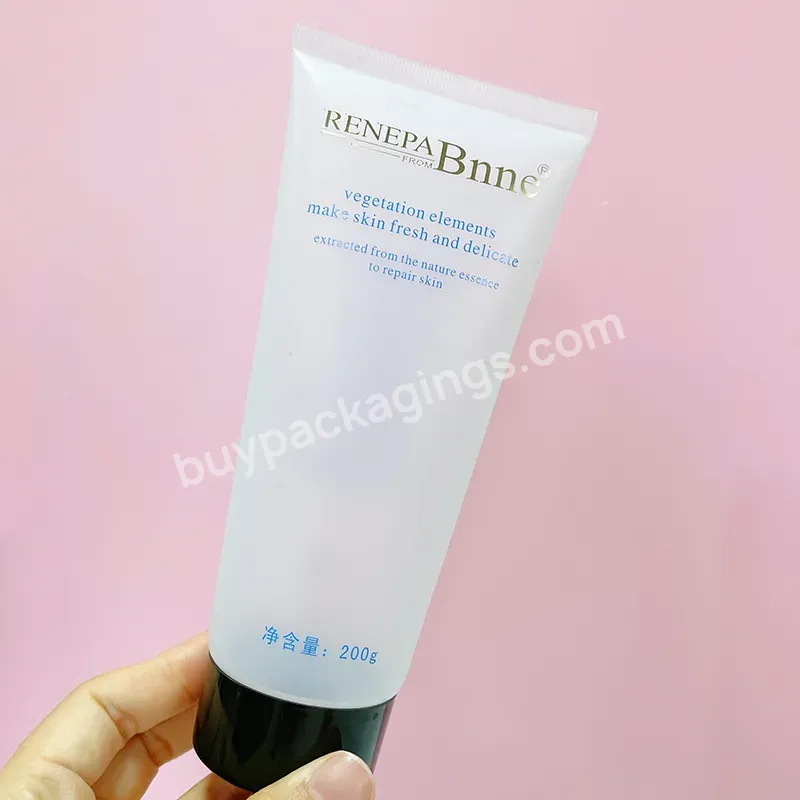 Custom Transparent Empty Eco Friendly Biodegradable Plastic Pe Hand Cream Body Lotion Soft Cosmetic Packaging Squeeze Tube