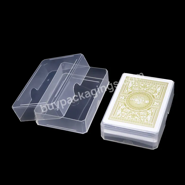 Custom Transparent Packing Plastic Poker Card Holder Storage Tarot Box Container Deck Playing Card Case For Pokemon