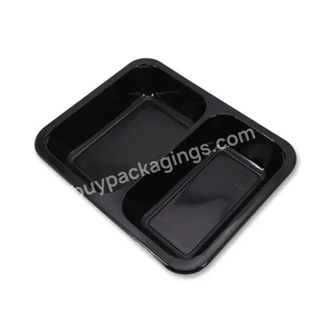 Custom Transparent Pp Disposable Food Containers Takeaway Microwaveable 2 Compartment Plastic Black Lunch Box - Buy Transparent Pp Disposable Plastic Lunch Box,Plastic Takeaway Food Container,Food Containers 2 Compartment Plastic.