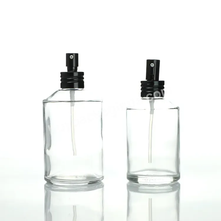 Custom Transparent Round Skin Care Glas Bottles Empty Printing Logo Eco Cosmetic Glass Containers