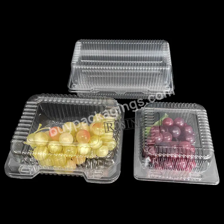 Custom Transparent Square Swiss Roll Cake Clamshell Container Is Suitable For Fruit Takeaway Container Packaging