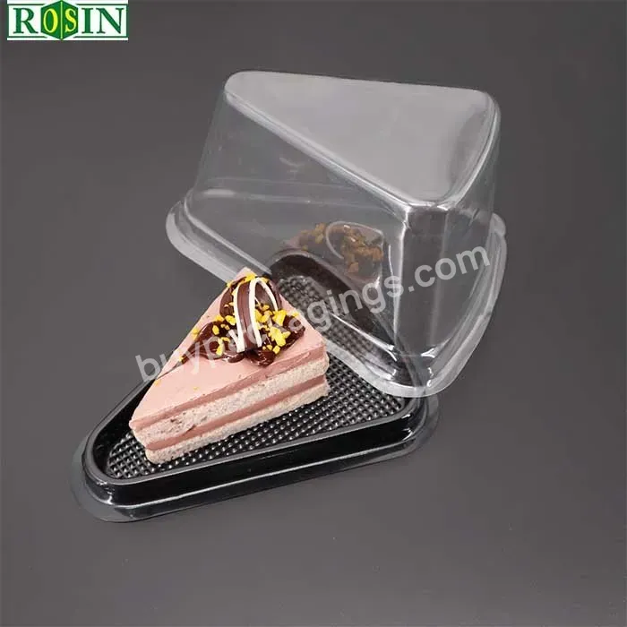 Custom Triangular Blister Plastic Packaging Clear Cake Box