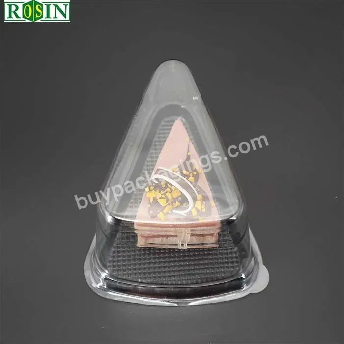 Custom Triangular Blister Plastic Packaging Clear Cake Box