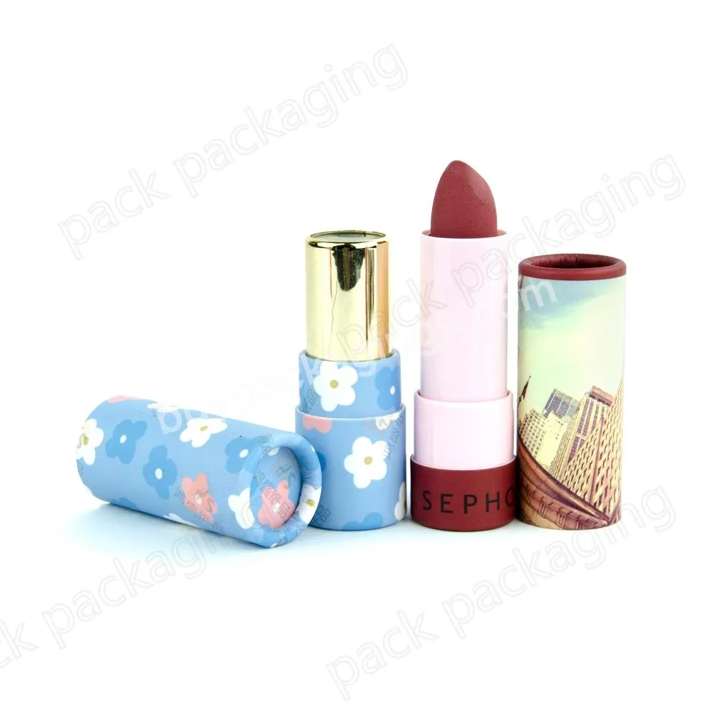 Custom Twisted Push Up Paper Tubes Lipstick Lip Balm Deodorant Container Packaging