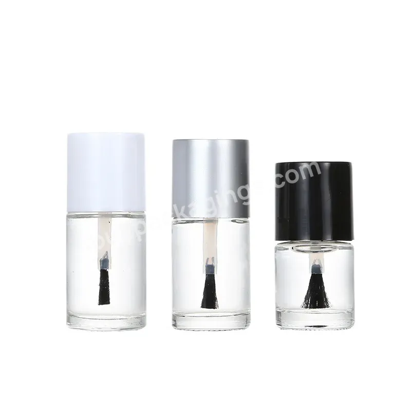 Custom Unique Logo 5ml 8ml 10ml 12ml 15ml Clear Empty Glass Uv Gel Nail Polish Bottle With Brush And Cap