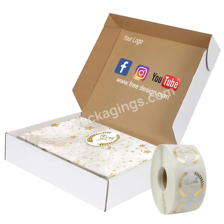 Custom Universal Cardboard Paper Mailer Packaging Shipping Clothing White Gift Print Corrugated Box