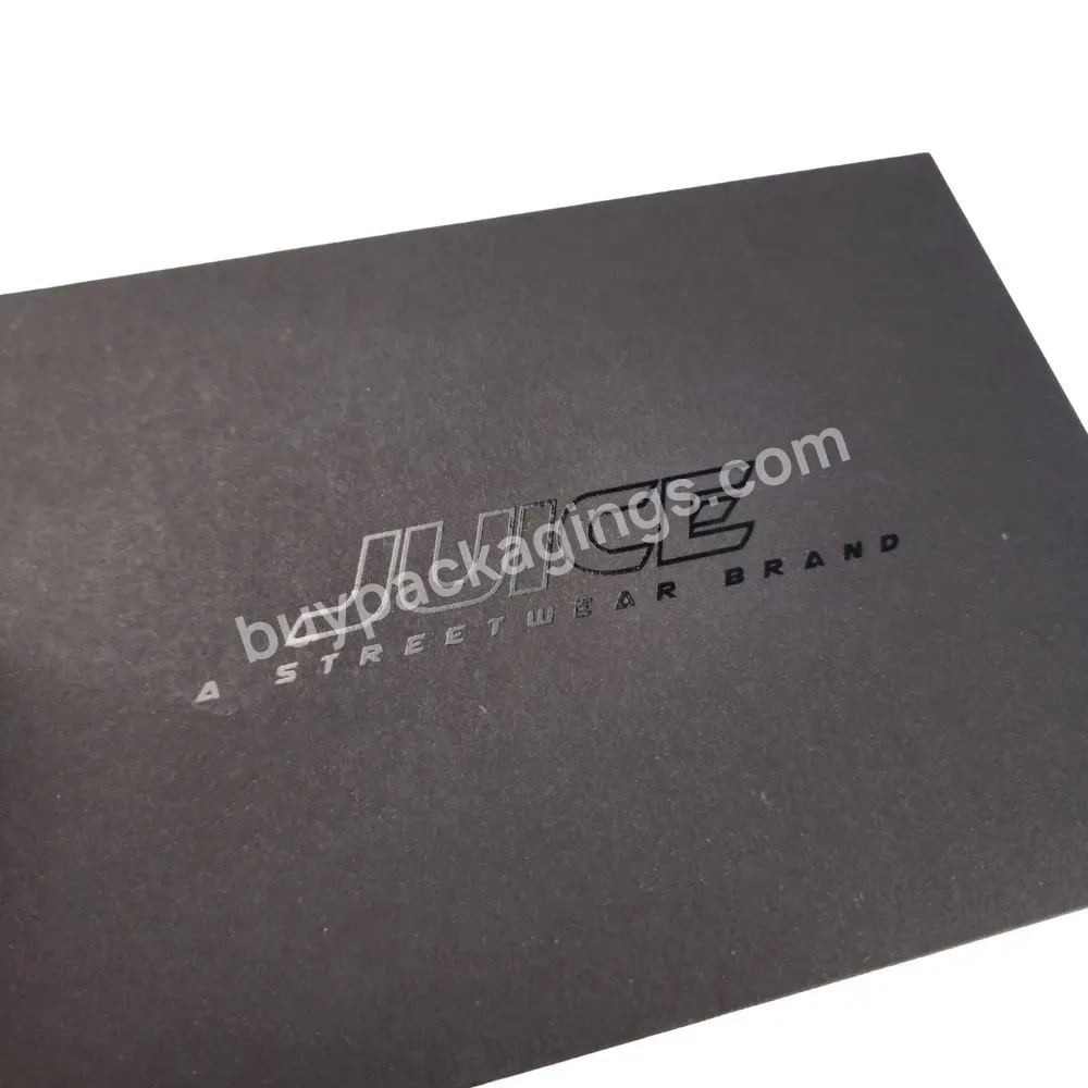 Custom Uv Printing Luxury Black Paper Envelope Letter Envelopes For Invitations