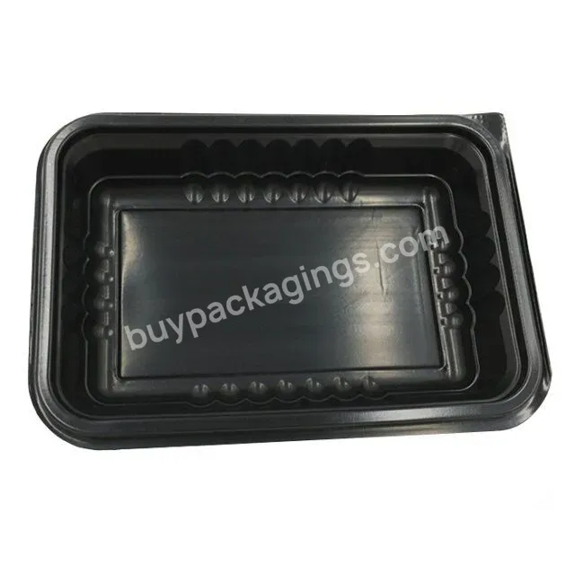 Custom Vacuum Forming Disposable Stackable Plastic Frozen Divided Fresh Sea Food Tray