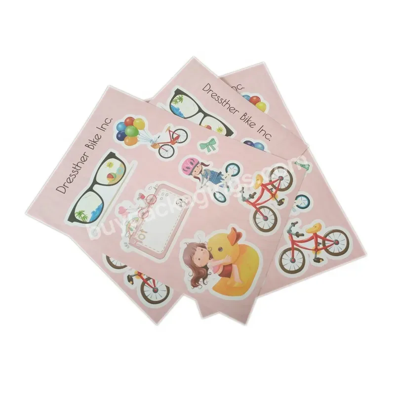 Custom Various Kids Sticker Adhesive Kiss Cut Label Sheet