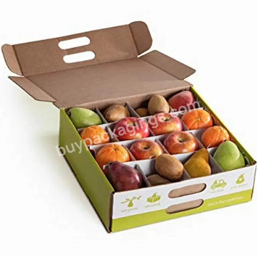 Custom Vegetable And Fresh Fruit Packaging Boxes Wax Corrugated Carton Box