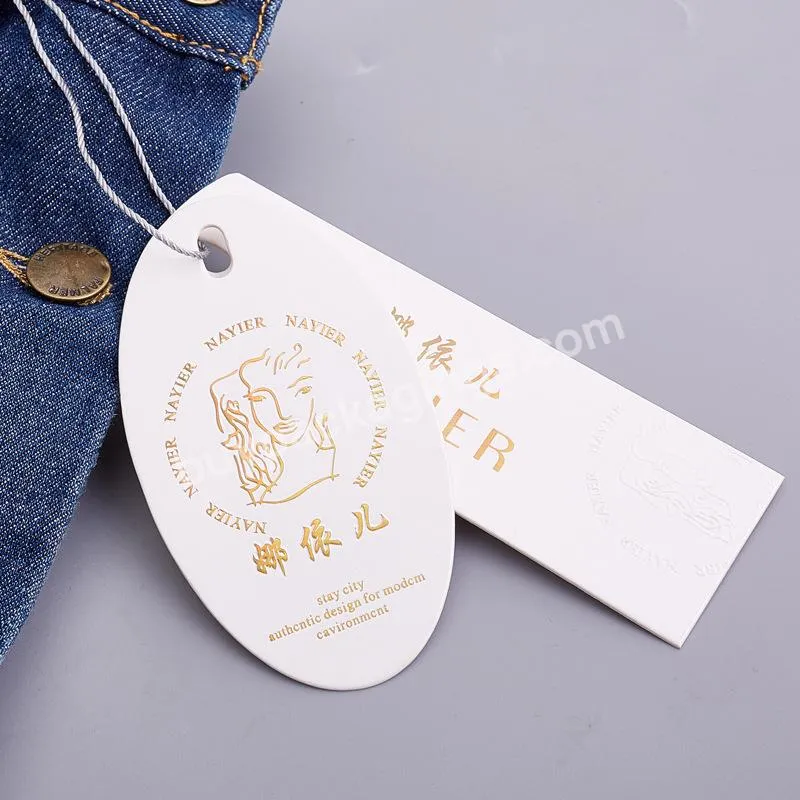 Custom Vellum Earring Hang Tags Jeans Clothing  With String Clear Plastic Hang Tags Sports Clothing Seal Ribbon