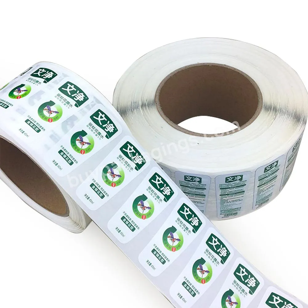 Custom vinyl double sided adhesive label for bottles