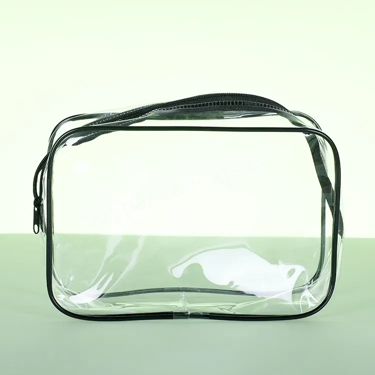 Custom Waterproof Clear Cosmetic Bag Waterproof Toiletry Patch Bag Transparent Pvc Women Makeup Zipper Bag