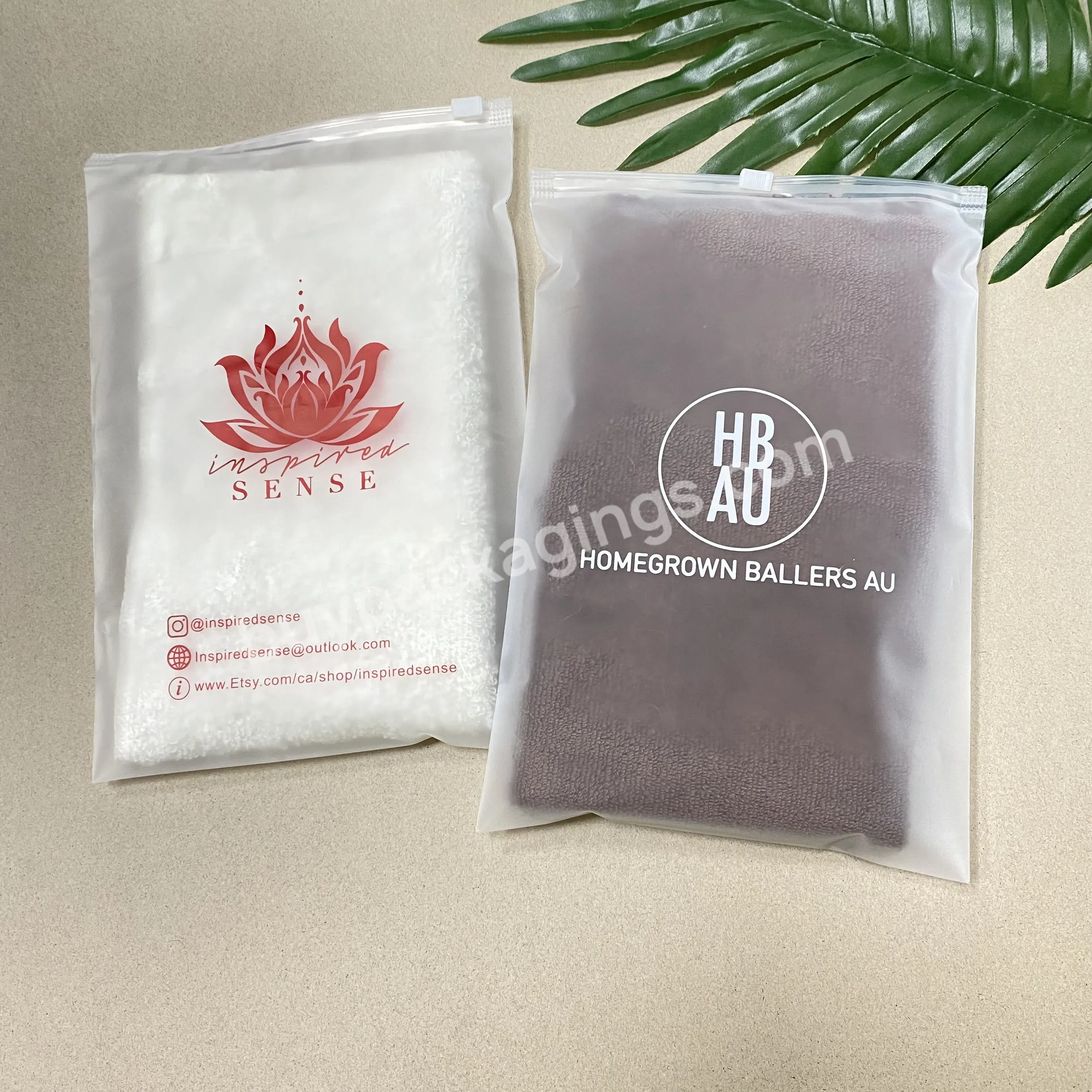 Custom Waterproof Matte/frosted Eco Friendly Plastic Packaging Zipper Bags,T Shirt Swimwear Zip Lock Clothing Bags With Logo