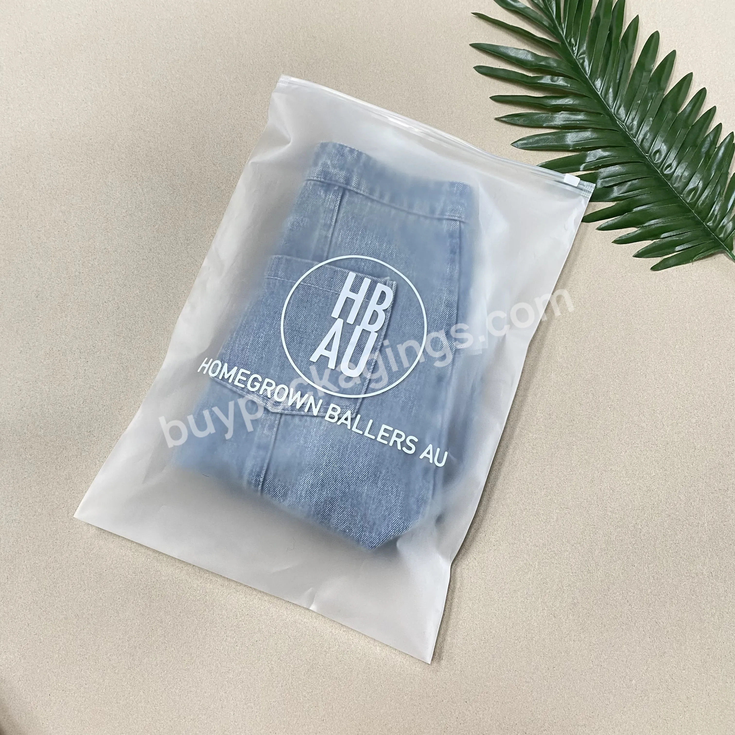 Custom Waterproof Matte/frosted Eco Friendly Plastic Packaging Zipper Bags,T Shirt Swimwear Zip Lock Clothing Bags With Logo