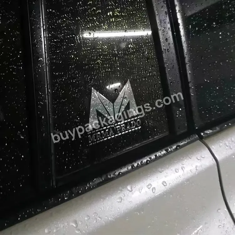 Custom Waterproof Self Adhesive Metal Label Design 3d Vinyl Embossed Logo Metal Sticker For Car Laptop Noteboo